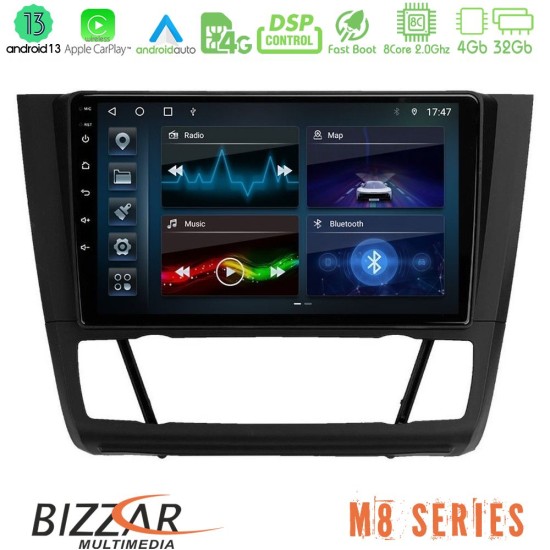 Bizzar M8 Series BMW 1Series E81/E82/E87/E88 (AUTO A/C) 8core Android13 4+32GB Navigation Multimedia Tablet 9"