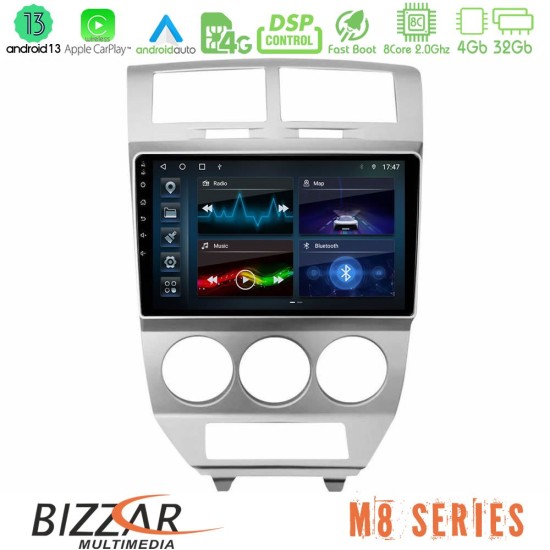 Bizzar M8 Series Dodge Caliber 2006-2011 8core Android13 4+32GB Navigation Multimedia Tablet 10"