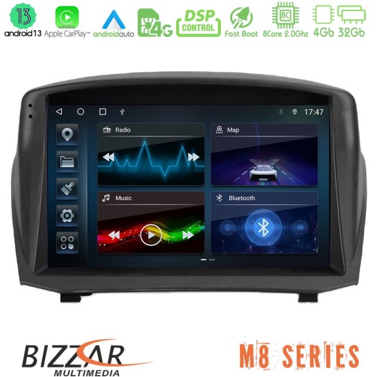 Bizzar M8 Series Ford Fiesta 2008-2016 8core Android13 4+32GB Navigation Multimedia Tablet 9" (Oem Style)