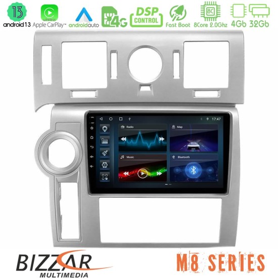 Bizzar M8 Series Hummer H2 2008-2009 8core Android13 4+32GB Navigation Multimedia Tablet 9"