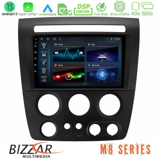 Bizzar M8 Series Hummer H3 2005-2009 8core Android13 4+32GB Navigation Multimedia Tablet 9"