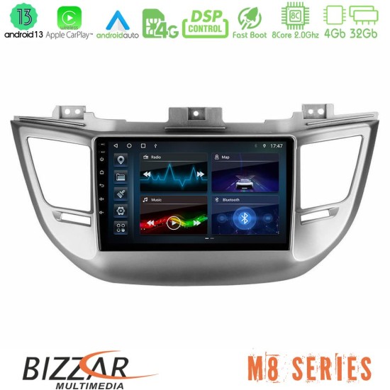 Bizzar M8 Series Hyundai Tucson 2015-2018 8Core Android13 4+32GB Navigation Multimedia Tablet 9"