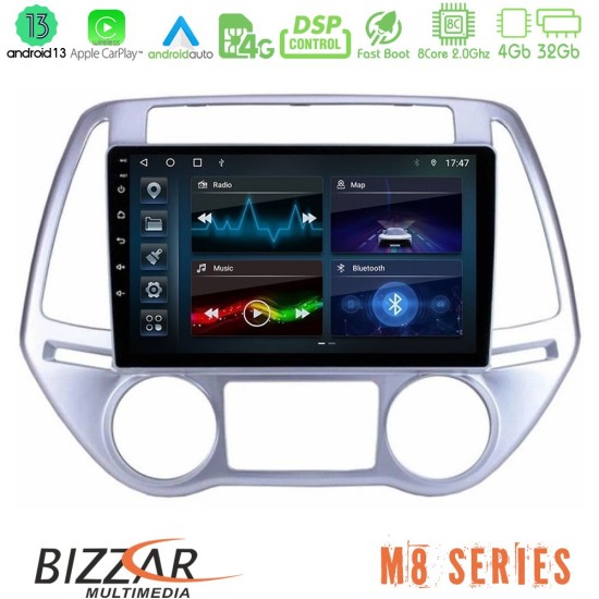 Bizzar M8 Series Hyundai i20 2012-2014 8core Android13 4+32GB Navigation Multimedia Tablet 9"