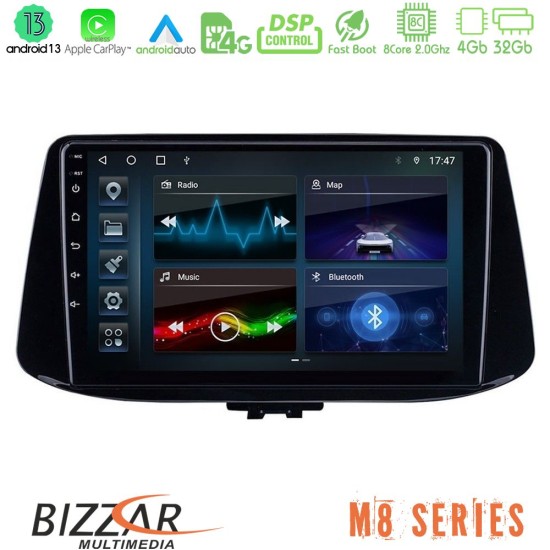 Bizzar M8 Series Hyundai i30 8core Android13 4+32GB Navigation Multimedia Tablet 9"