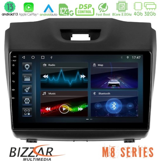 Bizzar M8 Series Isuzu D-MAX 2012-2019 8core Android13 4+32GB Navigation Multimedia Tablet 9"