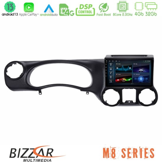 Bizzar M8 Series Jeep Wrangler 2011-2014 8Core Android13 4+32GB Navigation Multimedia Tablet 10"