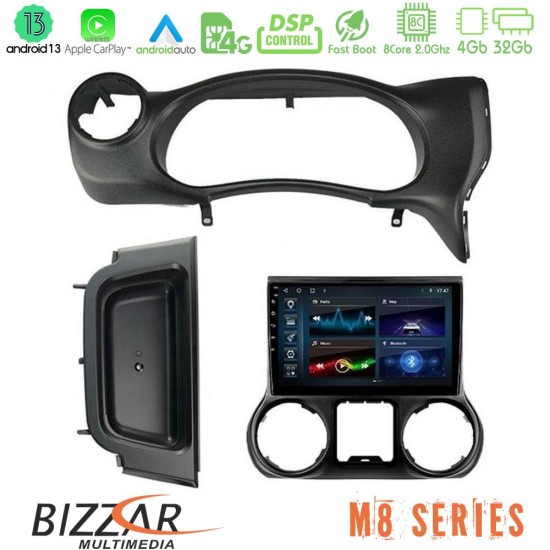 Bizzar M8 Series Jeep Wrangler 2014-2017 8Core Android13 4+32GB Navigation Multimedia Tablet 10"