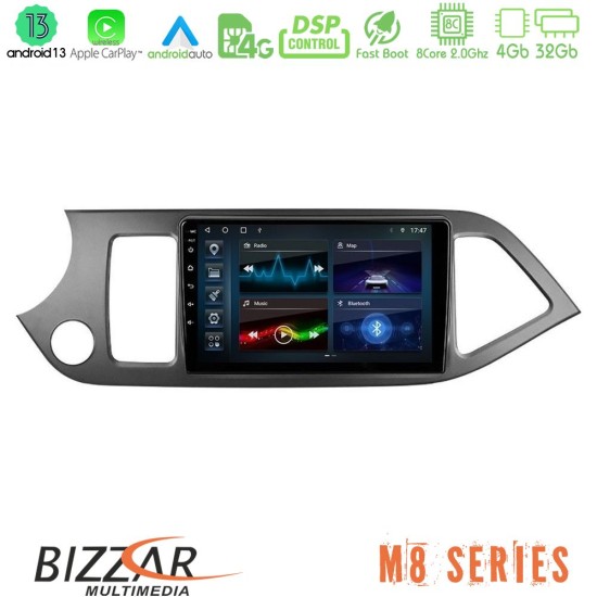 Bizzar M8 Series Kia Picanto 8core Android13 4+32GB Navigation Multimedia Tablet 9"