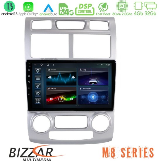 Bizzar M8 Series Kia Sportage 2005-2008 8core Android13 4+32GB Navigation Multimedia Tablet 9″