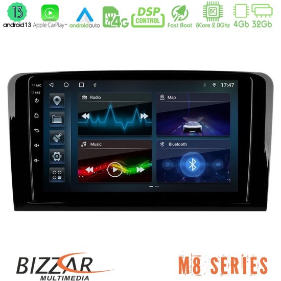 Bizzar M8 Series Mercedes ML/GL Class 8core Android13 4+32GB Navigation Multimedia Tablet 9"