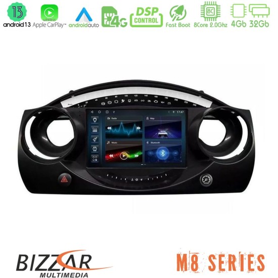 Bizzar M8 Series Mini Cooper R50 8Core Android13 4+32GB Navigation Multimedia Tablet 9"