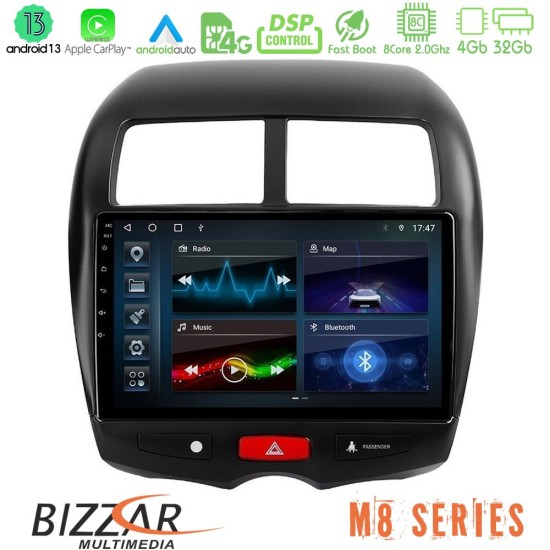 Bizzar M8 Series Mitsubishi ASX 8core Android13 4+32GB Navigation Multimedia Tablet 10"