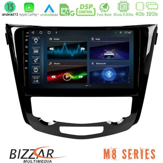 Bizzar M8 Series Nissan Qashqai J11 (AUTO A/C) 8core Android13 4+32GB Navigation Multimedia Tablet 10"