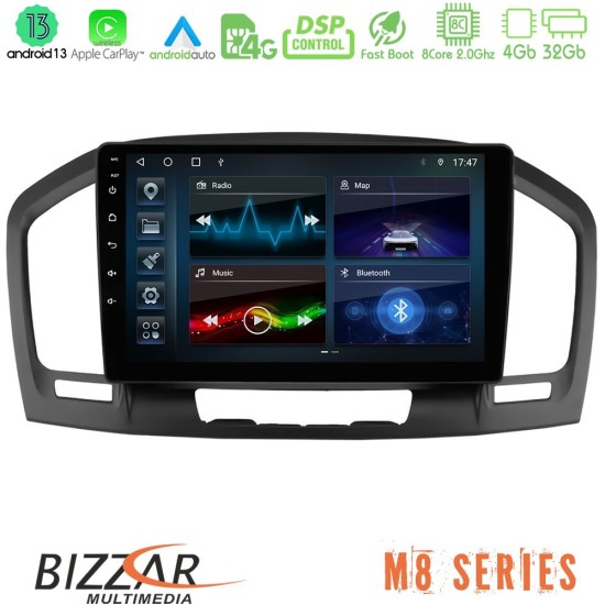 Bizzar M8 Series Opel Insignia 2008-2013 8core Android13 4+32GB Navigation Multimedia Tablet 9"