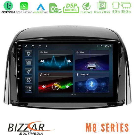 Bizzar M8 Series Renault Koleos 2007-2015 8Core Android13 4+32GB Navigation Multimedia Tablet 9"