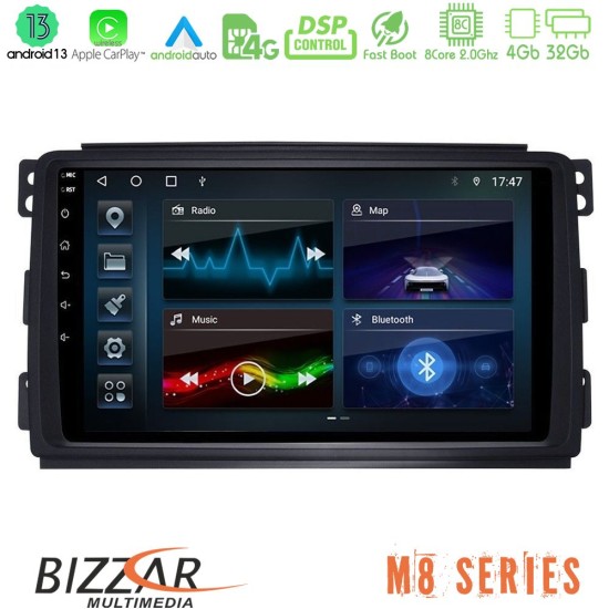 Bizzar M8 Series Smart 451 8core Android13 4+32GB Navigation Multimedia Tablet 9"