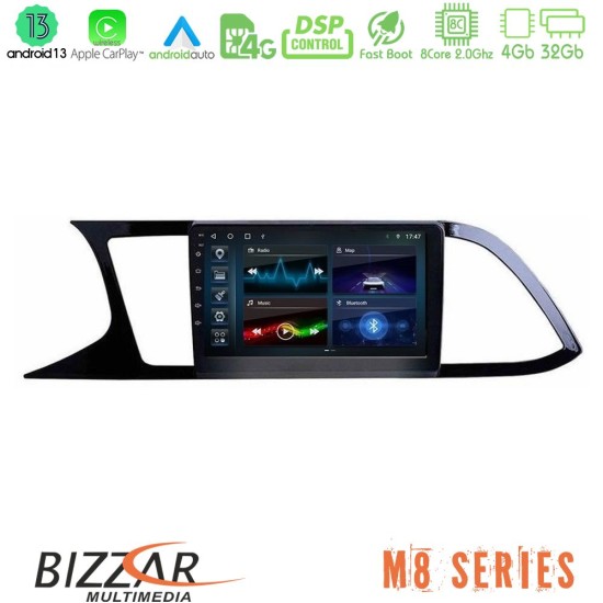 Bizzar M8 Series Seat Leon 2013 – 2019 8core Android13 4+32GB Navigation Multimedia Tablet 9"