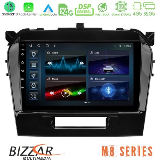 Bizzar M8 Series Suzuki Vitara 2015-2021 8core Android13 4+32GB Navigation Multimedia Tablet 9"