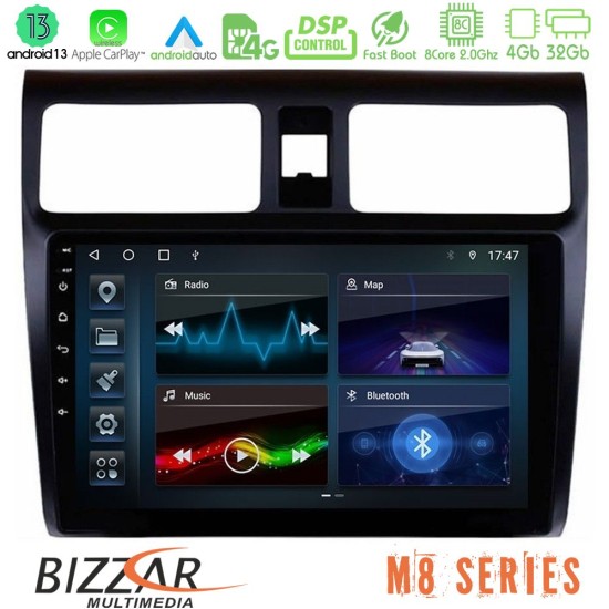 Bizzar M8 Series Suzuki Swift 2005-2010 8core Android13 4+32GB Navigation Multimedia Tablet 10"