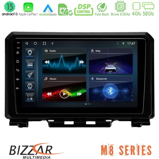 Bizzar M8 Series Suzuki Jimny 2018-2022 8core Android13 4+32GB Navigation Multimedia Tablet 9"