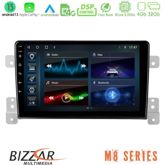 Bizzar M8 Series Suzuki Grand Vitara 8core Android13 4+32GB Navigation Multimedia Tablet 9"