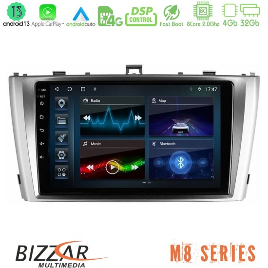 Bizzar M8 Series Toyota Avensis T27 8core Android13 4+32GB Navigation Multimedia Tablet 9"