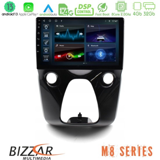 Bizzar M8 Series Toyota Aygo | Citroen C1 | Peugeot 108 8core Android13 4+32GB Navigation Multimedia 10"