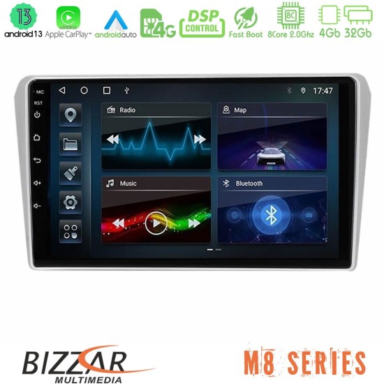 Bizzar M8 Series Toyota Avensis T25 02/2003 – 2008 8core Android13 4+32GB Navigation Multimedia Tablet 9"