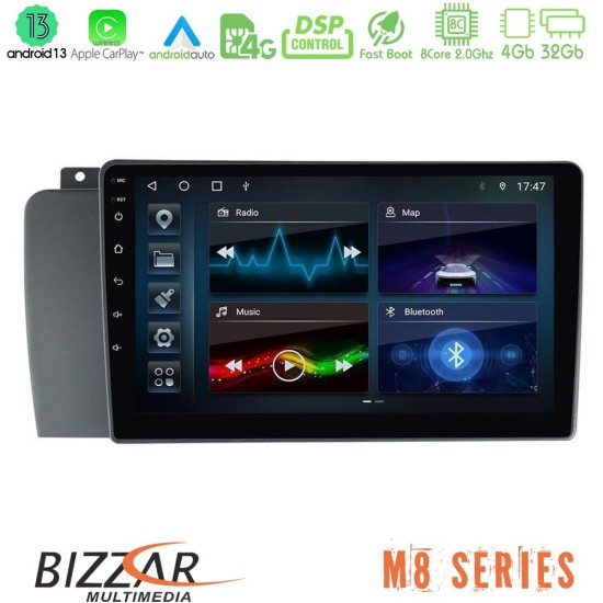 Bizzar M8 Series Volvo S60 2004-2009 8core Android13 4+32GB Navigation Multimedia Tablet 9"