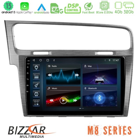 Bizzar M8 Series VW GOLF 7 8core Android13 4+32GB Navigation Multimedia Tablet 10"