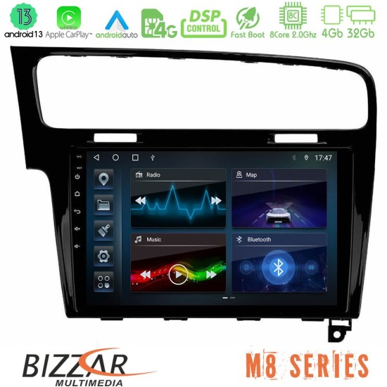 Bizzar M8 Series VW GOLF 7 8core Android13 4+32GB Navigation Multimedia Tablet 10"