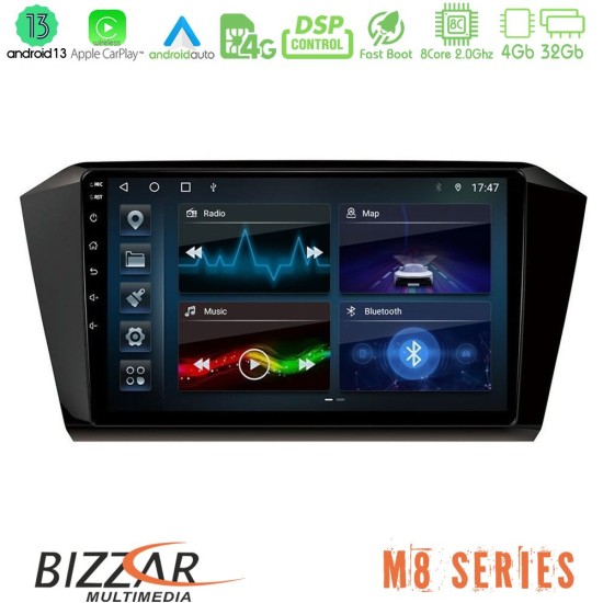 Bizzar M8 Series VW Passat 8core Android13 4+32GB Navigation Multimedia Tablet 10"