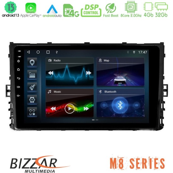 Bizzar M8 Series VW MQB 2017-> 8core Android13 4+32GB Navigation Multimedia 9"