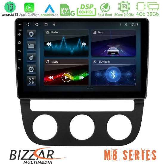 Bizzar M8 Series VW Jetta 8core Android13 4+32GB Navigation Multimedia Tablet 10"