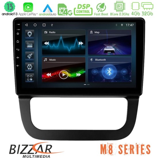 Bizzar M8 Series VW Jetta 8core Android13 4+32GB Navigation Multimedia Tablet 10"