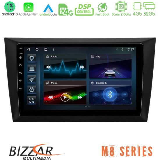 Bizzar M8 Series Vw Golf 6 8core Android13 4+32GB Navigation Multimedia Tablet 9"