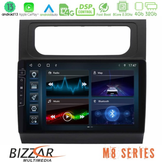 Bizzar M8 Series VW Touran 2011-2015 8Core Android13 4+32GB Navigation Multimedia Tablet 10"