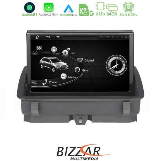 Bizzar OEM AUDI Q3 2011-2018 8" Android11 8Core 8+64GB Navigation Multimedia Station