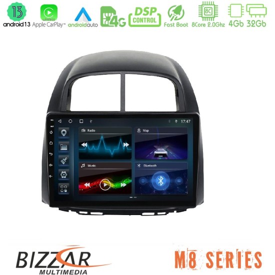 Bizzar M8 Series Daihatsu Sirion/Subaru Justy 8core Android13 4+32GB Navigation Multimedia Tablet 10"