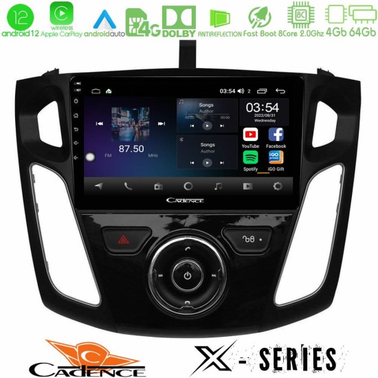 Cadence X Series Ford Focus 2012-2018 8core Android12 4+64GB Navigation Multimedia Tablet 9"