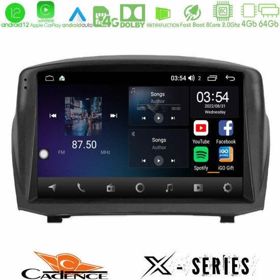 Cadence X Series Ford Fiesta 2008-2016 8core Android12 4+64GB Navigation Multimedia Tablet 9" (Oem Style)