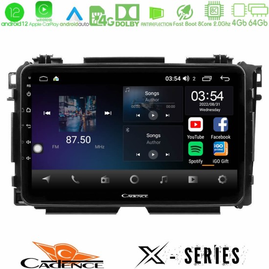 Cadence X Series Honda HR-V 8core Android12 4+64GB Navigation Multimedia Tablet 9"