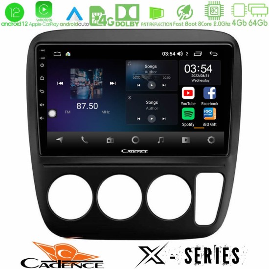 Cadence X Series Honda CRV 1997-2001 8core Android12 4+64GB Navigation Multimedia Tablet 9"