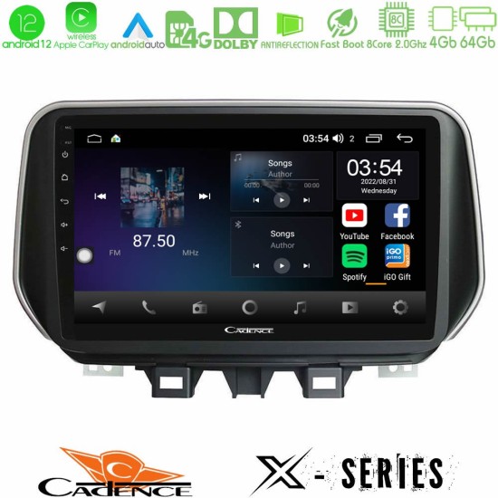 Cadence X Series Hyundai Tucson 2019-> 8Core Android12 4+64GB Navigation Multimedia Tablet 9"