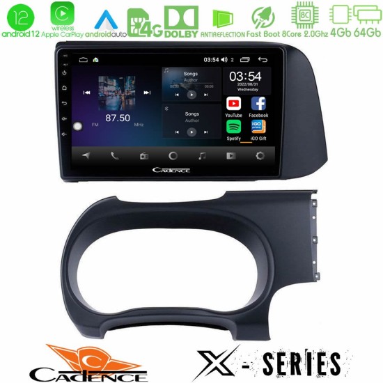 Cadence X Series Hyundai i10 8core Android12 4+64GB Navigation Multimedia Tablet 9"