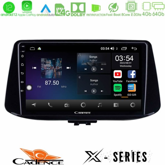 Cadence X Series Hyundai i30 8core Android12 4+64GB Navigation Multimedia Tablet 9"