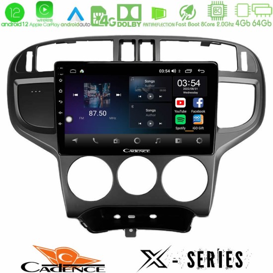 Cadence X Series Hyundai Matrix 2001-2010 8Core Android12 4+64GB Navigation Multimedia Tablet 9"