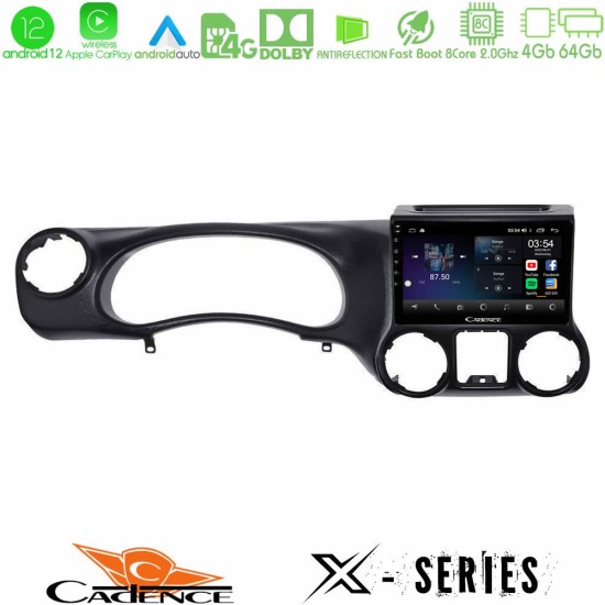 Cadence X Series Jeep Wrangler 2011-2014 8Core Android12 4+64GB Navigation Multimedia Tablet 10"