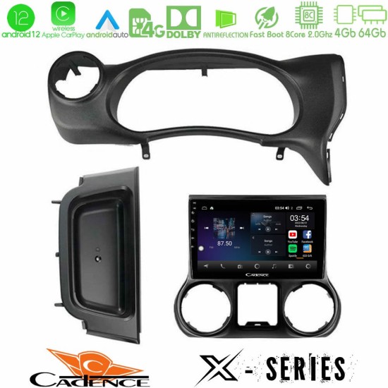 Cadence X Series Jeep Wrangler 2014-2017 8Core Android12 4+64GB Navigation Multimedia Tablet 10"