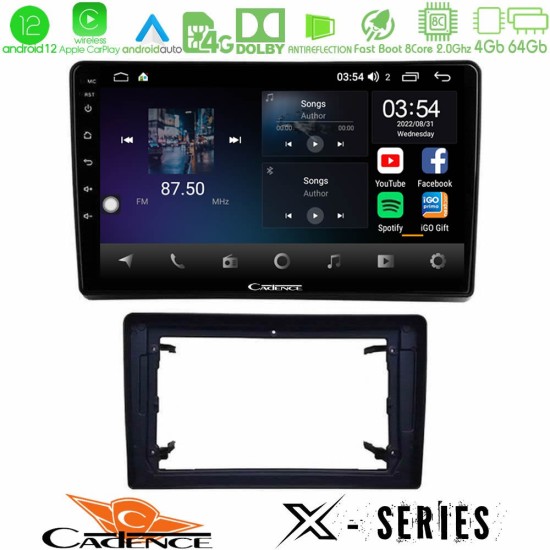 Cadence X Series Chrysler / Dodge / Jeep 8core Android12 4+64GB Navigation Multimedia Tablet 10"